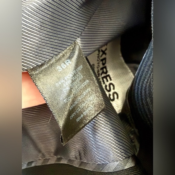 Express Black Men's Wool Blend Photographer Fitted Suit Jacket - Picture 4 of 5